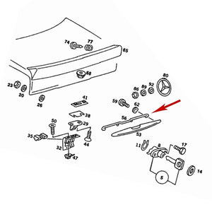 1972-89 Mercedes 250 280 300 350 380 450 560 SL SLC Trunk Handle Gasket