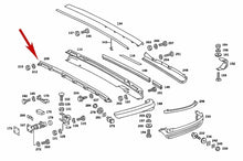 Load image into Gallery viewer, Rear Bumper Center Black Rubber Filler Panel 1974-86 Mercedes 380 450 560 SL SLC
