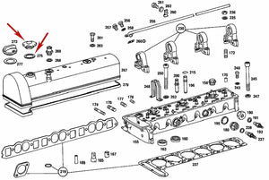 Oil Fuel Gas Filler Cap & Seal Aluminum Screw On 1953-68 Mercedes 136 501 00 54