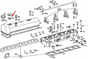 Oil Fuel Gas Filler Cap Aluminum Screw On 1953-68 Includes Seal 136 501 00 54