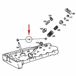 Cylinder Head Valve Stem Seal Kit 1977-81 Mercedes 280E 280E 280SE 110 050 03 67