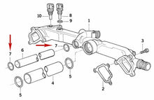 Load image into Gallery viewer, 1998-03 BMW 5 7 8 M5 X5 Z8 Cooling Water Pipe Manifold 19.5 X 3 O-Ring 1 710 055

