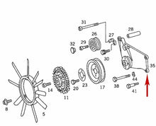 Load image into Gallery viewer, 94-97 Mercedes C 280 36 Fan Clutch Bearing Pulley Bracket 104 200 20 28 Germany
