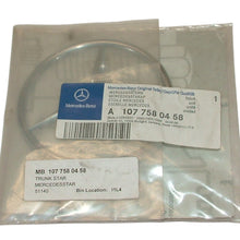 Load image into Gallery viewer, 1986-89 Mercedes R107 560SL Trunk Emblem with Grommets New OE NLA 107 758 04 58
