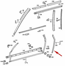 Load image into Gallery viewer, 1972-86 Mercedes 350 380 450 560 SL Left Door to Body Rubber Seal on Body OE MB
