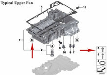 Load image into Gallery viewer, Upper Oil Pan Bolt 8X25 mm 2017-22 BMW M760i X-Drive Genuine BMW 07 12 9 909 333

