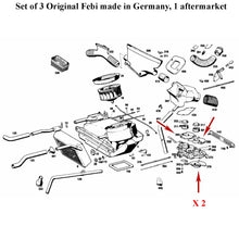 Load image into Gallery viewer, Complete Heater Slide Lever Kit 1967-73 Mercedes 108 109 250 280 S SE 300 SEL
