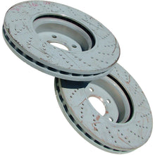 Load image into Gallery viewer, 2 Genuine 2008-17 Mercedes Vented Cross Drilled Front Brake Rotors Discs German

