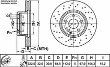 Load image into Gallery viewer, 2 Genuine 2008-17 Mercedes Vented Cross Drilled Front Brake Rotors Discs German
