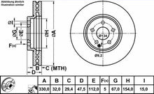 Load image into Gallery viewer, 2 Genuine Mercedes Front Brake Rotors 2004-09 Mercedes E500 E550 German 330 X 32

