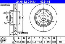 Load image into Gallery viewer, German Ate Front Brake Rotors 2006-15 Mercedes CLS500 E550 GLK 250 350 330 X 32
