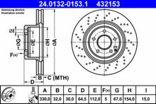 Load image into Gallery viewer, 2 X Front Brake Disc Rotor German Ate 2003-12 Mercedes E350 E550 SL500 SL550
