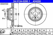 Load image into Gallery viewer, Pair Front Brake Rotors Premium Ate German 2006 BMW 330i 330xi 34 11 6 764 645
