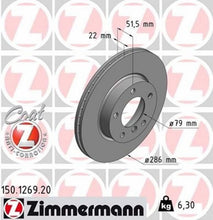 Load image into Gallery viewer, Front Brake Discs Rotors German Zimmermann 1992-05 BMW 318i 323i 325i 328i Z3 Z4
