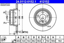 Load image into Gallery viewer, Rear Brake Discs Rotors 2000-06 BMW X5 Premium Ate Made Germany 34 21 6 859 678
