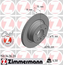 Load image into Gallery viewer, Rear Brake Disc Rotors 2003-08 BMW Z4 Premium German Zimmermann 34 21 6 794 303
