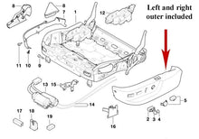 Load image into Gallery viewer, L &amp; R Front Seat Lower Outer Plastic Cover 1995-03 BMW E38 7 E39 5 Sand Beige
