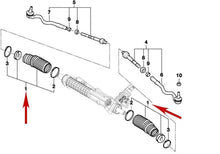 Load image into Gallery viewer, Steering Rack Boot Kit Left or Right 1999-08 BMW 323i 325i 328i 330i M3 Z4 Febi
