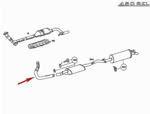 New Genuine Left Exhaust Header Pipe Pre Catalyst 1980 Mercedes 450 SEL 450SEL