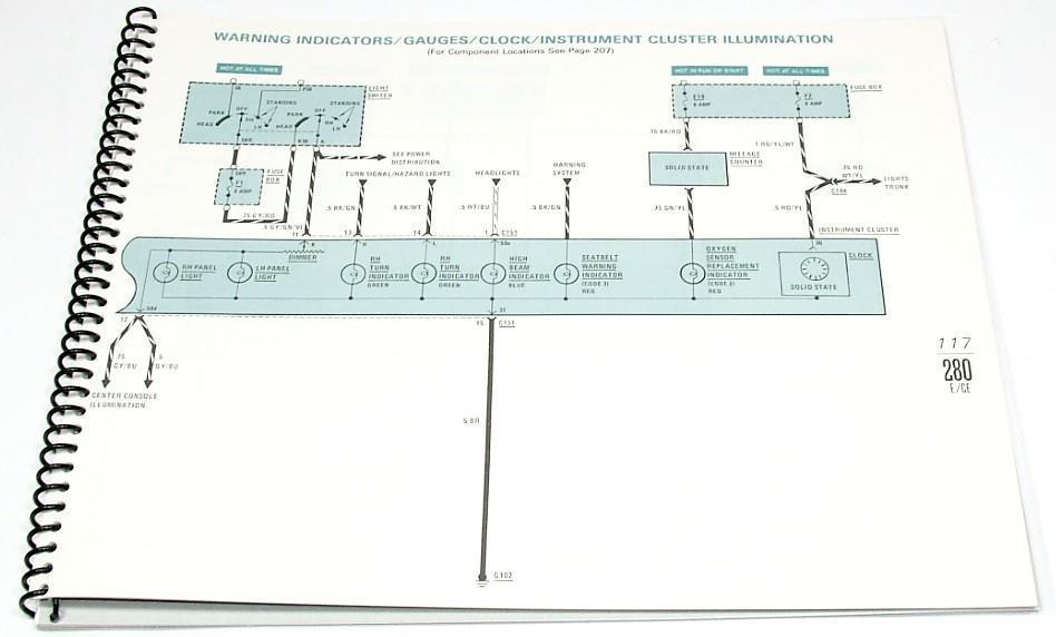 1984 Mercedes Benz 124 201 store Electrical Troubleshooting Manual Binder Stained Oem