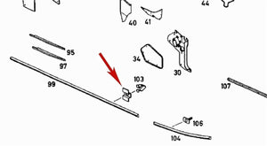 Side Molding Clip Retainer Mercedes 300SL Roadster Gullwing 40 198 698 00 14