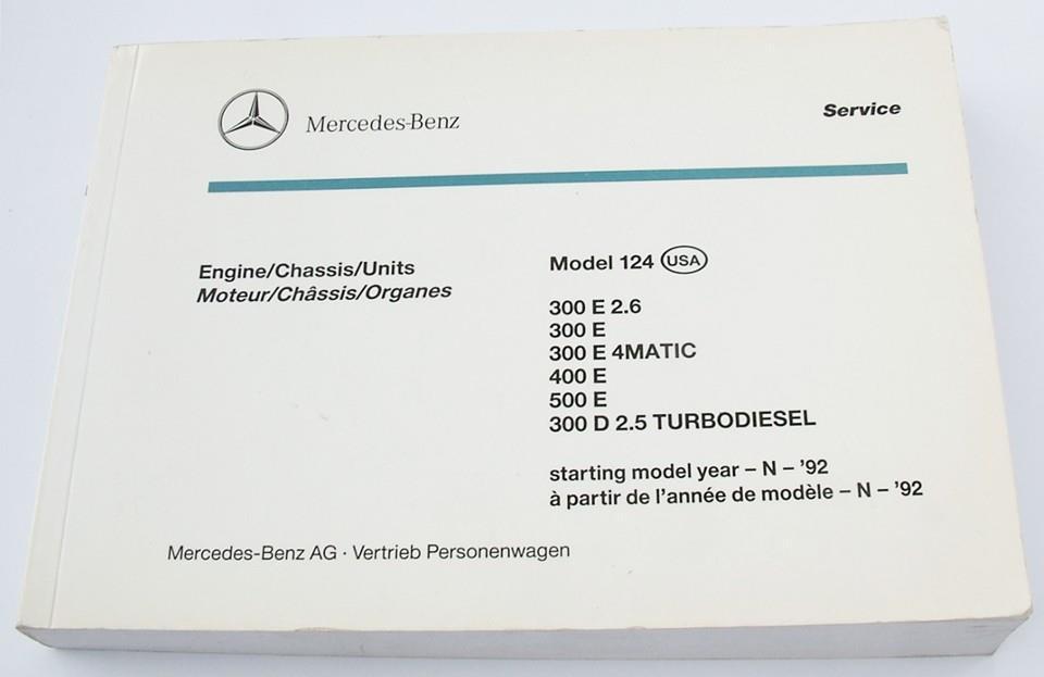 New Original Small Parts Picture Book 1992-95 Mercedes 124 300 D E TE 400 500 E