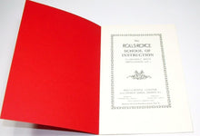Load image into Gallery viewer, New Classic The Rolls Royce School of Instruction Red Book Booklet
