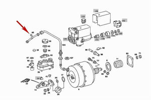 Brake Booster Line Connector to Intake Manifold Mercedes 450 SE SEL SL SLC