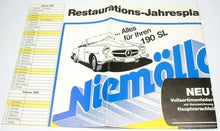 Load image into Gallery viewer, Niemoller Restaurations Jahresplaner 1992 Large Poster Calender Mercedes 190SL
