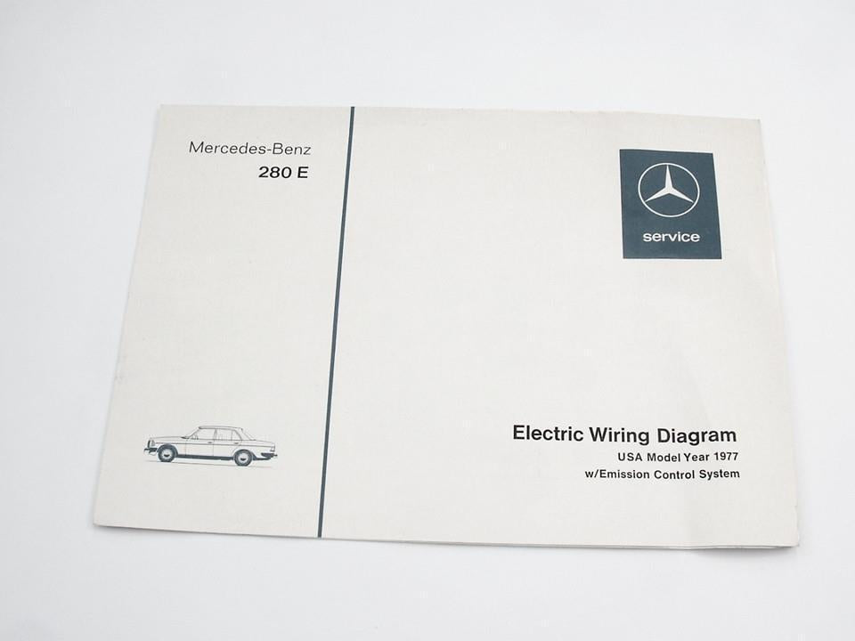 Electric Wiring Diagram with Emission Control 1977 Mercedes USA 280E W123