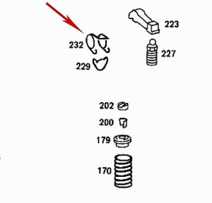 Camshaft Rocker Arm Retainer and Tension Spring 1960-73 Mercedes 180 993 12 25