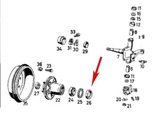 Load image into Gallery viewer, New Right Front Spindle Spacer Intermediate Ring Mercedes 180 190 220 D S SE SL
