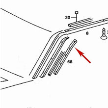 Load image into Gallery viewer, Right Windshield Pillar Inner Chrome Molding New OE Mercedes 350 380 450 SLC
