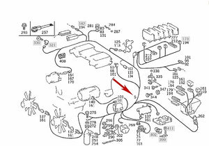 Body Mounted Engine Wiring Cable Harness 1995 Mercedes S420 S500 140 440 61 05