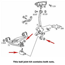 Load image into Gallery viewer, Febi Front Control Arm Lower Ball Joint 1992-99 Mercedes S Class 140 333 03 27
