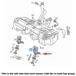 OEM VDO Left Fuel Tank Sensor with Fuel Pump Pick Up 1994-03 Mercedes C CLK