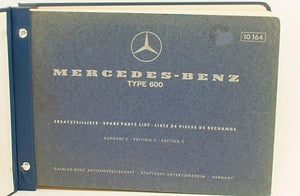 Genuine Grand Mercedes 600 Dealer Large Paper Parts Book Drawings Parts Numbers