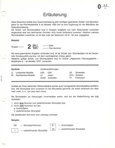 OE BMW 6 Series from 1985 General Vehicle Electrics Schematics German Language