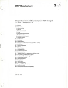 OE BMW 6 Series from 1985 General Vehicle Electrics Schematics German Language