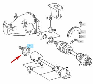 Rear Axle Inner Flange for Updating to Annular CV Joint Mercedes 124 350 35 45