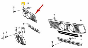 New EZ Right Front Radiator Grille 1977-83 BMW E21 320i 323i 51 13 1 834 990