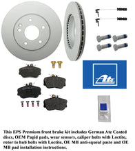 Load image into Gallery viewer, Complete Front Brake German Ate Coated Disc &amp; Pad Kit Mercedes 1994-98 Mercedes
