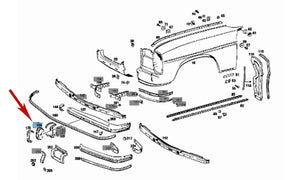 Left Front Bumper Guard 1972-73 Mercedes W114 W115 220 D 280 280C 115 880 09 55