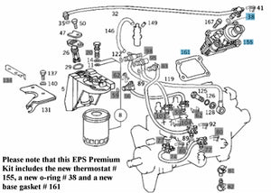 New Diesel Fuel Heat Exchanger Thermostat 1996-99 Mercedes E300D 604 070 01 79