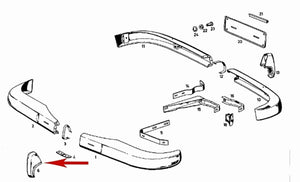 Mercedes Right Front Left Rear Chrome Bumper Guard 1959-68 Mercedes 180 190 200