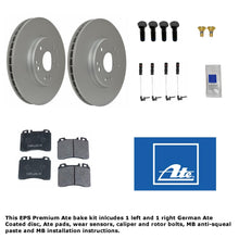 Load image into Gallery viewer, German Ate Front Brake Disc &amp; Pad Kit 1992-98 500E 500SL 600SL E500 SL500 SL600
