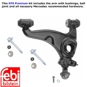 Febi Right Front Lower Control Arm Kit with Hardware 1984-86 190E 1984-89 190D