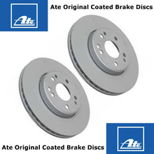 Load image into Gallery viewer, Pair of Ate German Front Brake Disc Rotors 1993-95 Mercedes W124 300 320 400 420
