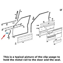 Load image into Gallery viewer, Front Door Weatherstrip Seal Retaining Rail OEM Plastic Clips 1964-91 Mercedes
