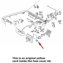 Load image into Gallery viewer, New Genuine Fuse Box Fuse Chart Card Diagram 1981-85 Mercedes 240D 300 CD D TD
